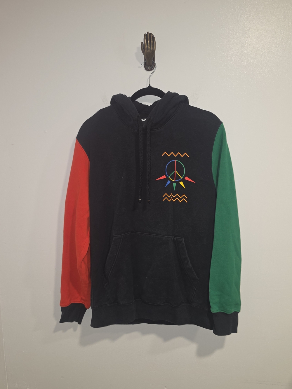 Nike Urban Jungle / Peace Vintage Colorblock Pullover Fleece Hoodie Men's Size M